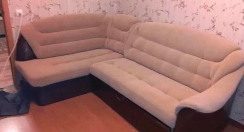 Перетяжка углового дивана. Сосновый Бор